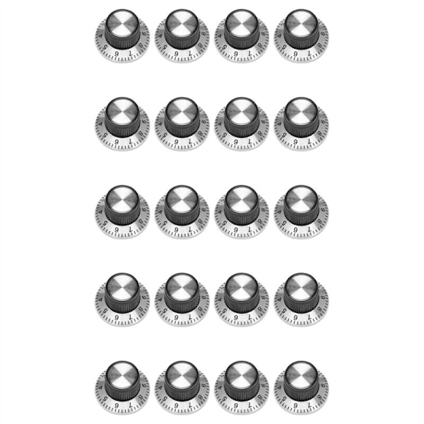 20 x Potensiometer Pot Metall med Skuff 0-9 for 6mm Sjakt Knapp