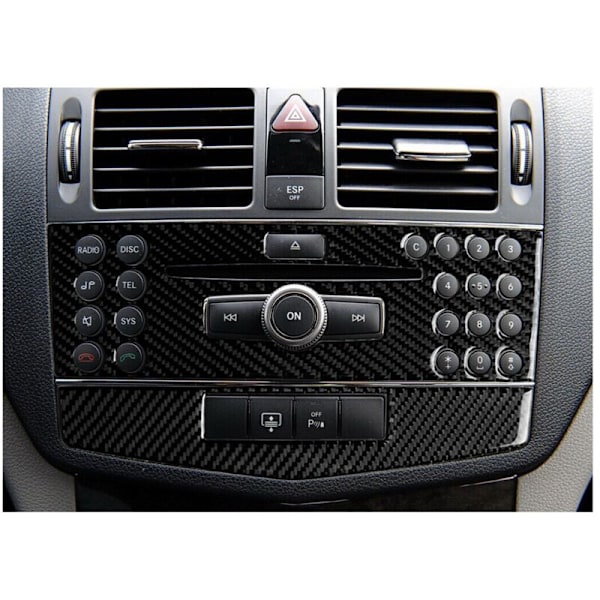 Fiber Konsol CD Panel Trim til - C-Klasse W204 2007-2010