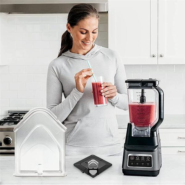 Blender Hældetud Låg Tilbehør Blender Udskiftning Dele 72 Oz Kande Kompatibel med NJ600-NJ602