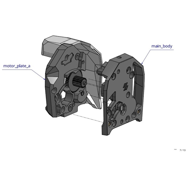 För LITE Extruder Växelset Stort Växel Urverk2 Härdat Stål + PA66 HRC60 Växlar för VORON2.4 3D-skrivare