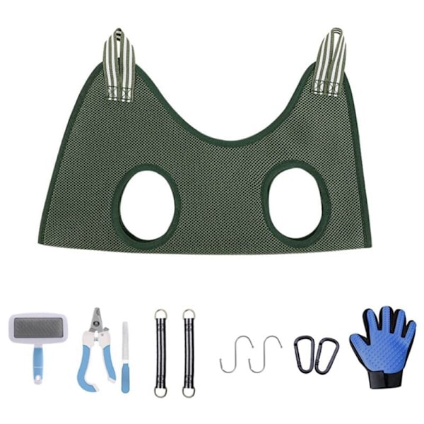 Anti-Scratch Nagelsaxar Bitsäker Fixerad Väska Bad Trim Begränsningsväska Husdjursskötsel Hängande Hängmatta Husdjurstillbehör Set