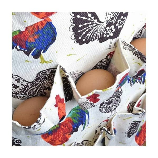 Egg Innsamling Forkle 12 Lommer Hane Trykk Kylling Coop Forkle Hjem Tilbehør Gårdshus Kjøkken Arbeidsforkle