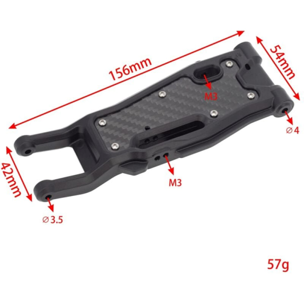Fiberglas bakre och fjädrande arm skydd rustning skyddspanel för Sledge 1/8 RC bil uppgradering delar