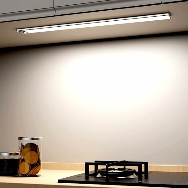 Garderobslampa, 6000K Laddningsbar LED-belysning för inomhusgarderob, Trådlös, Magnetisk, Dimbar LED-lampa Rörelsesensor, LED-lampa för garderob S