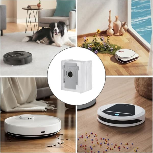 6 kpl Clean Base Auto -pölypussia Roomba i7+ i7/Plus+s9/Plus E5 E6 E7 -imuriin, Vaihdettava lisävaruste, Johdoton imurin pölypussit