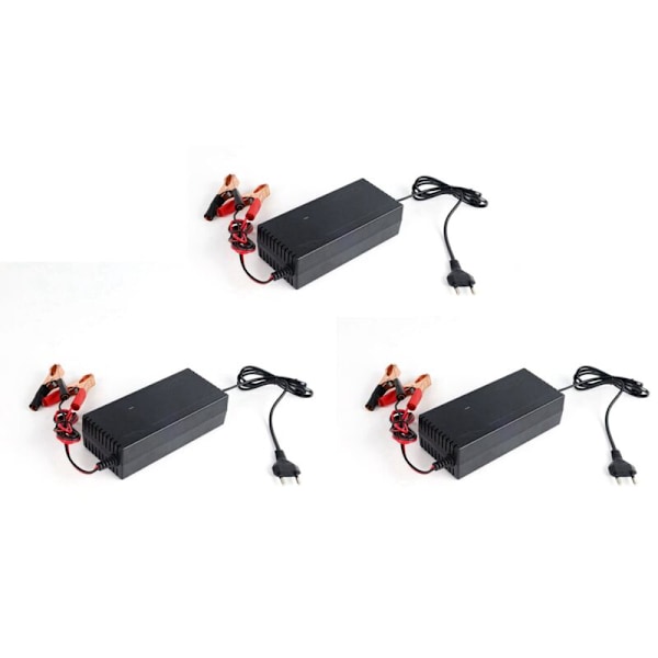 3X Jernfosfat Batterilader Lifepo4 14.6V 10A for Solenergi Lagring Bil Scooter 12.8V 4S EU-kontakt