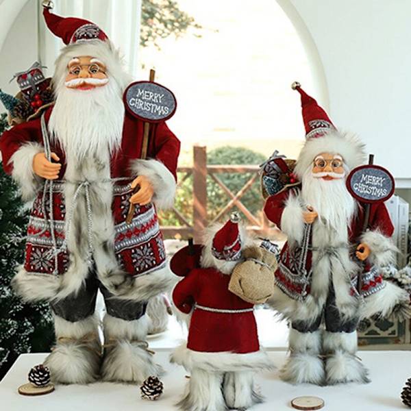45cm Jultomte Juldekorationer Nyårsgåva Högkvalitativ Jultomte Dockprydnader för Hem Barnleksaker Gåvor