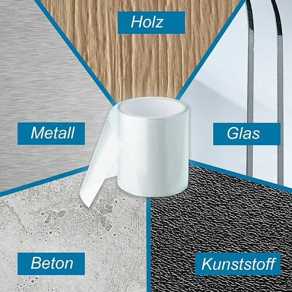 Vattentät Tejp - Vattentätning och Reparation för Pool, Tält, Presenning, Ränna, Uppblåsbar Båt - Akryllim - Mått 10 cm x