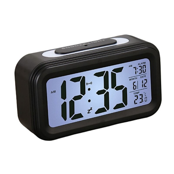 Smart Temperaturväckarklocka LED-display Kalender - Upplyst Digitalt Skrivbords Snooze Mini Elektronisk Väckarklocka-C
