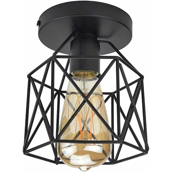 Retro Industriell Taklampa, Metallskärm, Lämplig för Kök, Hallar, Sovrum, Barer, Restauranger (Utan Glödlampor)