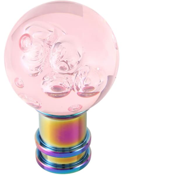Universal Akryl Girspaksknott Boble Krystall Transparent Rosa