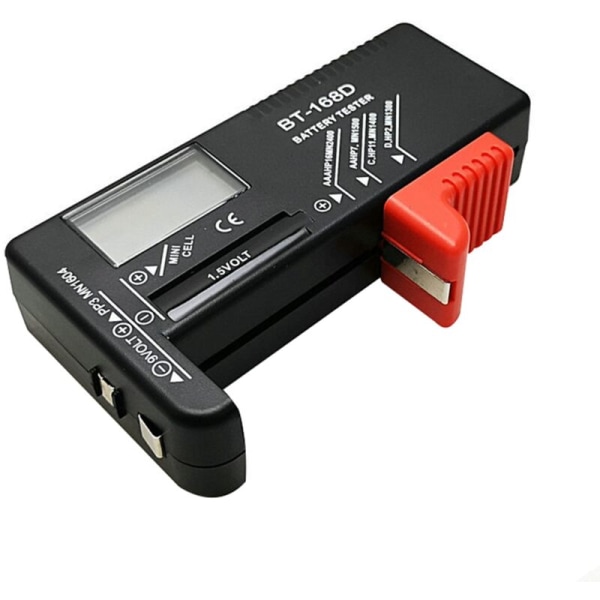 BT-168D Batteritester Digital Batteritester Batterikapacitetstester BT168D Tester til AA/AAA/C/D/9V/1.5V Batteri