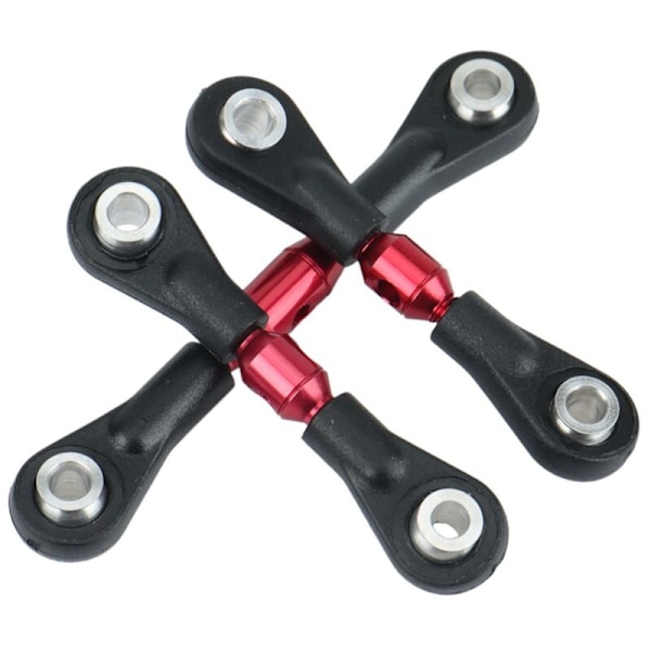 6 kpl Metalliset ohjaustehostimen raidetangon päätevivut TT-01 TT01 1/10 RC-auton päivitystarvikkeisiin, punainen