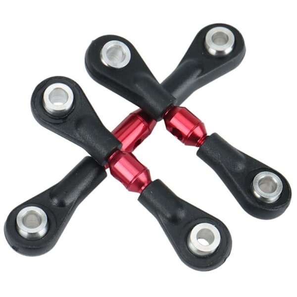 6 st metallstyrning länkarmsände för TT-01 TT01 1/10 RC bil uppgraderingstillbehör, röd