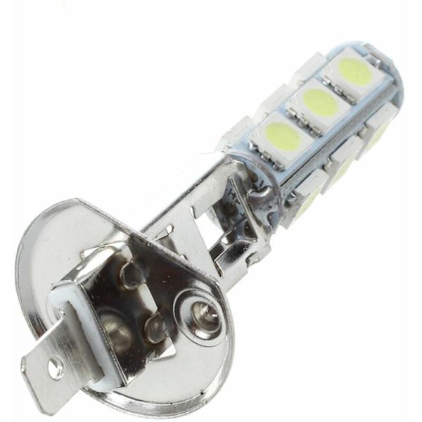 2 stk AUTO LAMPER H1 HVIT 13 LED SMD 5050 CHIPS
