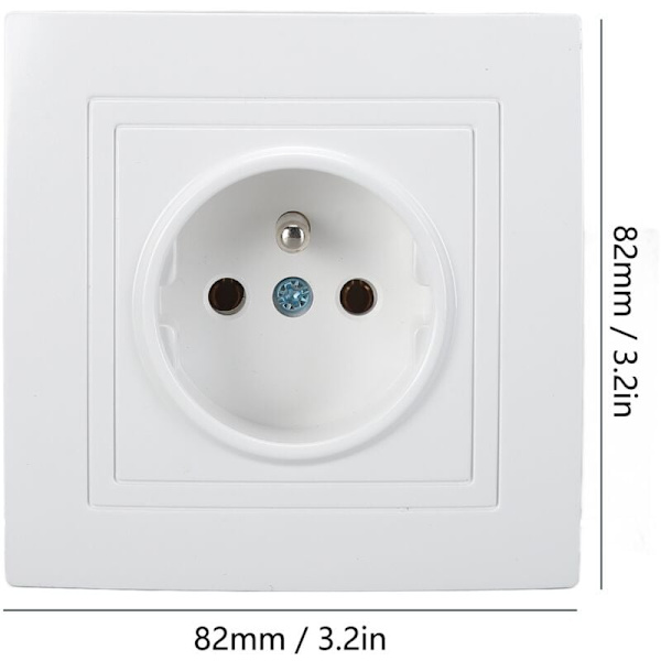 8 kpl Ranskan standardipistorasia 16A 220V Seinäpistorasia Koti-, Toimisto- ja Hotellikäyttöön
