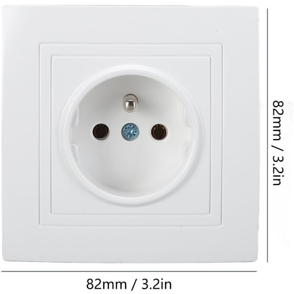 8 stk Fransk Standard Sokkel 16A 220V Veggkontakt Veggkontakt for Hjem Kontor Hotell