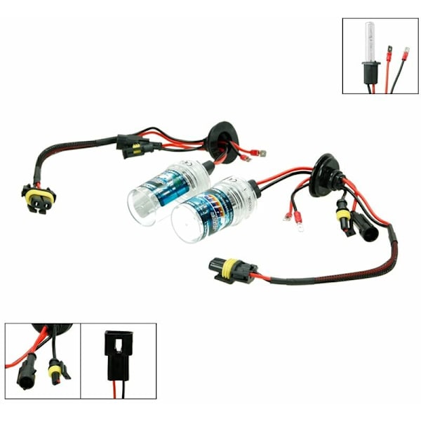 HID Xenon Kit Pærer H7 6000K Universal Udskiftning Forlygtelampe