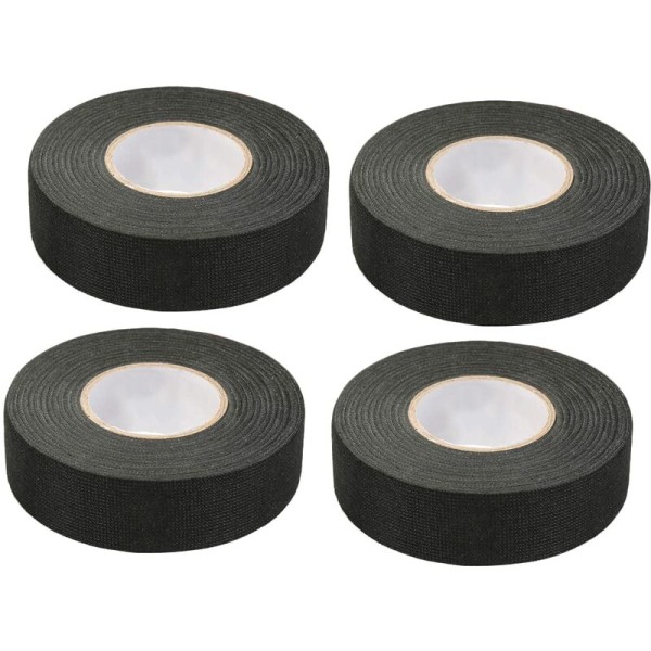 4 stykker svart automatisk selvklebende tape (1,5 cm x 15 m) - bilkluttape, høytemperatur-klebende tape, kraftig svart tape, tøytape, billedninger Ha