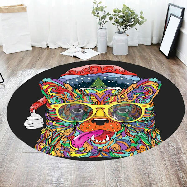 Pyöreä matto 80X80Cm Matto Huopa Olohuoneen Matto Matto 18