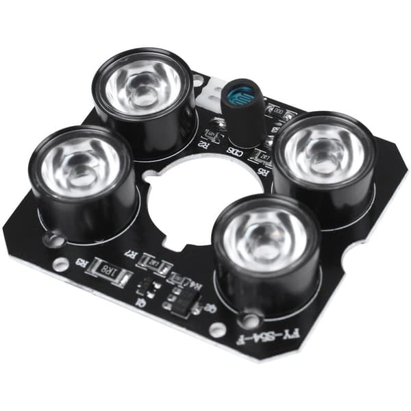 4 IR-array LED infrarød spot LED-kort 4x IR for nattsyn CCTV-kameraer (52 mm diameter)