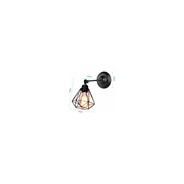3x Industrielt Vægskænkedesign Justerbar Diamantburform Metal Loftlampe Armatur til Stue Soveværelse Spisestue (Uden pære)