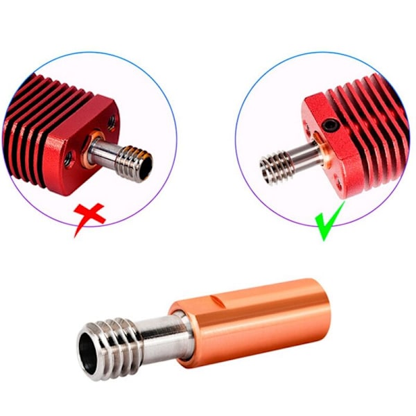2 stk. All Metal CR10-TCrazy Titanium Kobber Varmeafbryder Hals 27mm til CR10 -10S Hotend 3 5 3D Printer