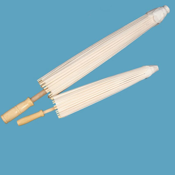 6 stk. Papir Parasol Paraply Bryllup Fest Favor 60Cm Bambus Paraplyer til Brudebrud Shower Midtpunkter Foto Props