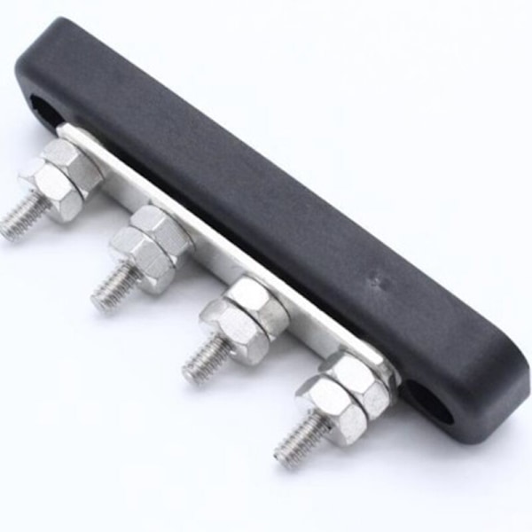 12/24V Terminaler Strömfördelningsblock Bussbar Duty 100Amp Bussbar Terminal 4 Vägar för 4X5Mm Stud Automotive