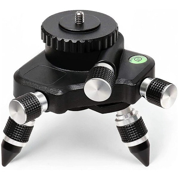 360 Graders Rotations Tripod Niveau Adapter Mikrojusteringsforbindelse Fin Rotationssvingbase 1/4 Tomme