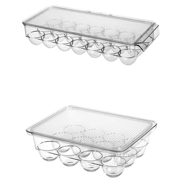 21 Egg Box Grille Kjøkken Egg Box Kjøleskap Organizer Egg Crisper Egg Holder Matbeholder