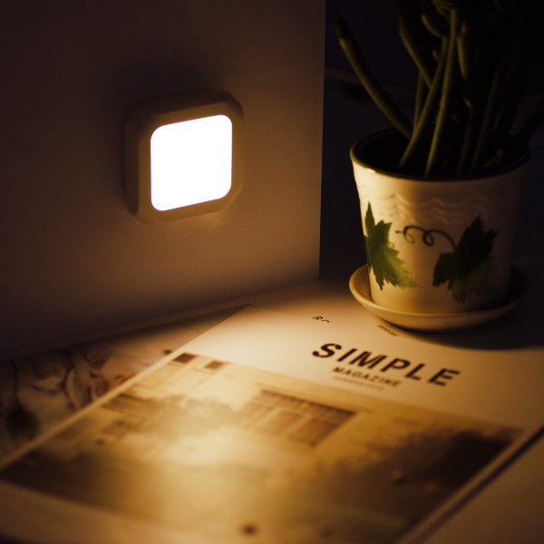 1 st LED nattlampa plug-in vägglampa, lämplig för barn vuxna, trappor, hallar, kök, sovrum