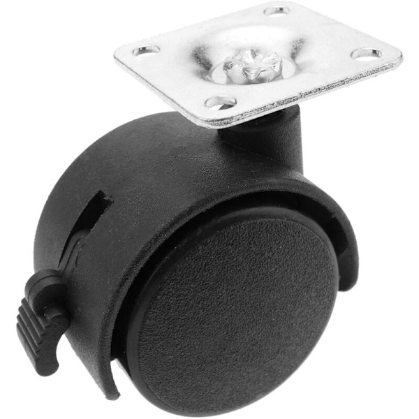 Nylon drejesvinghjul 35x35mm med bremse 40mm - pakke med 4