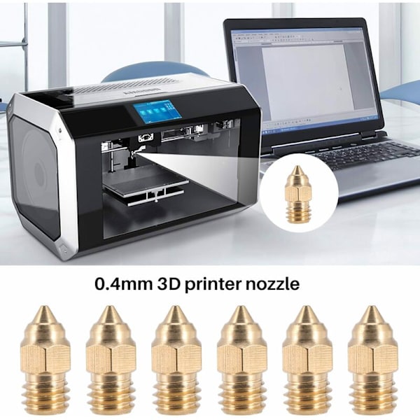 10 st CR-6 SE-serie 0,4 mm Munstycke Hotend Munstycken för CREALITY CR-10 V2 CR-6 SE Ender-3 Ender-5-serie 3D-skrivardelar