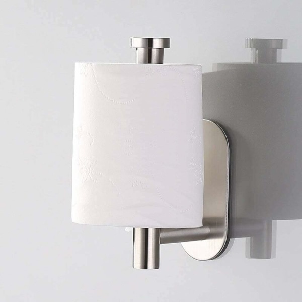 WC-paperirullan pidike itseliimautuva WC-paperirullan pidike pyyhekuivausteline 304 harjattu ruostumaton teräs kylpyhuoneen tarvikkeet 1 kpl - Fei Yu