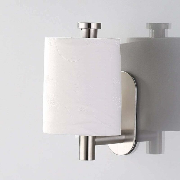 WC-paperirullan pidike itseliimautuva WC-paperiteline pyyhekuivain 304 harjattu ruostumaton teräs kylpyhuoneen tarvikkeet 1 kpl