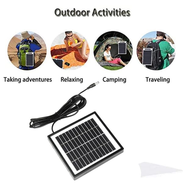 12V 2W Solcellepanel Solhagepanel DIY-deler DC-port Solcellepanel Batterimodul for Batterilader