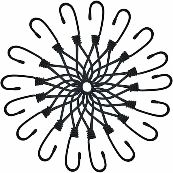 30 st elastiska spännare med krokar, 16 cm elastiska bungee-snören, elastiskt bungee-snöre för att fästa presenning, camping, tält, paviljong