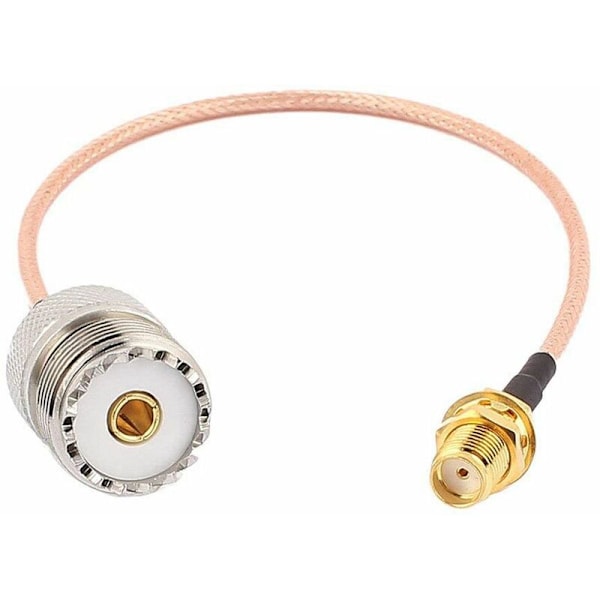 Bærbar Antennekabeladapter til UHF Base- og Mobile Antenner - SMA til UHF SO-239 Stik