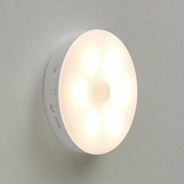 Væglamper med Bevægelsessensor, Natlys, Skabslys USB Genopladelig LED Lampe, Intelligent Sensorlys, Batteridrevet Lys til Skab, Seng
