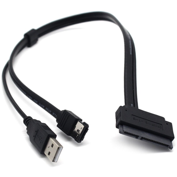 22-pin SATA - ESATA 2,5 tuuman kiintolevy datan USB-virtalähteinen kaapeliadapteri, optimoitu SSD:lle, tukee UASP SATA III/EC-SSHD