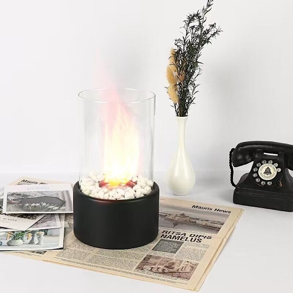 Pöytäetanolitakka, 16,5 x 16,5 x 27,5 cm, Musta - RWBioethanol-takka