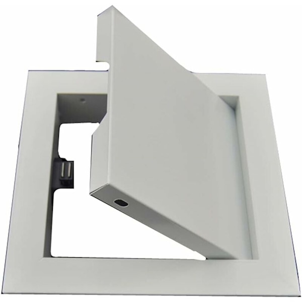 Valkoinen lakattu teräksinen tarkastusluukku - Seinät ja katot 25 x 25cm magneettilukko