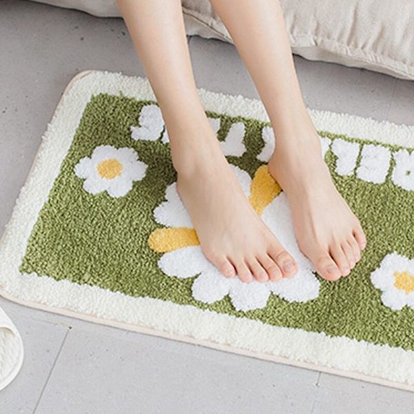 Söpö sarjakuva Daisy Flocking lattiamatto Kylpyhuoneen liukumaton matto Keittiön imukykyinen ovi matto Sininen