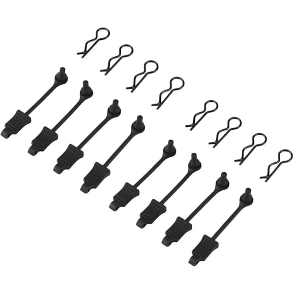 8 stk. gummikarosseriklips, skallholder, fastspennelås AR390165 for ARRMA 1/10 Senton Big Rock RC-bil