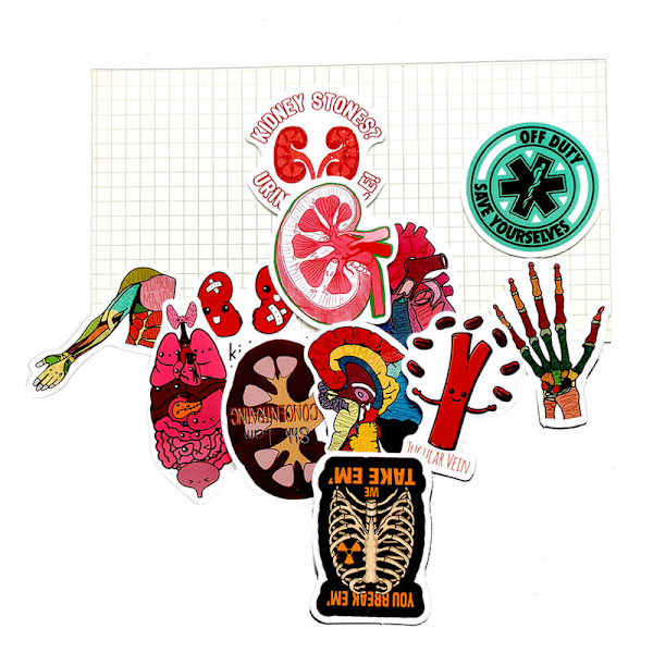 50 stk./pakke Medicinske Personale Stickers Vandtætte Graffiti Legetøjs Stickers Til Laptop Cykel Guitar Skateboard Børn DIY Stickers
