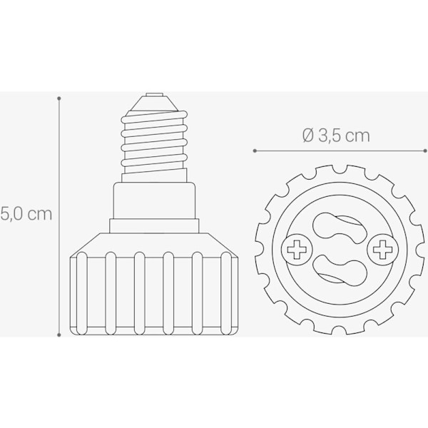 4x Sockeladapter - E14 till GU10 sockelkonvertering - Bajonettbaslampahållare adapter för halogen LED-lampa