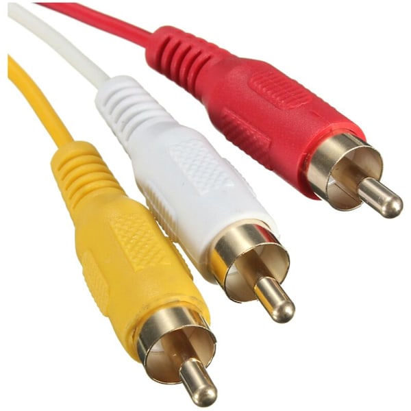 2x Svart 5ft 1.5M Han till 3ft AV Ljud/Video Kabeladapter för HDTV 1080P