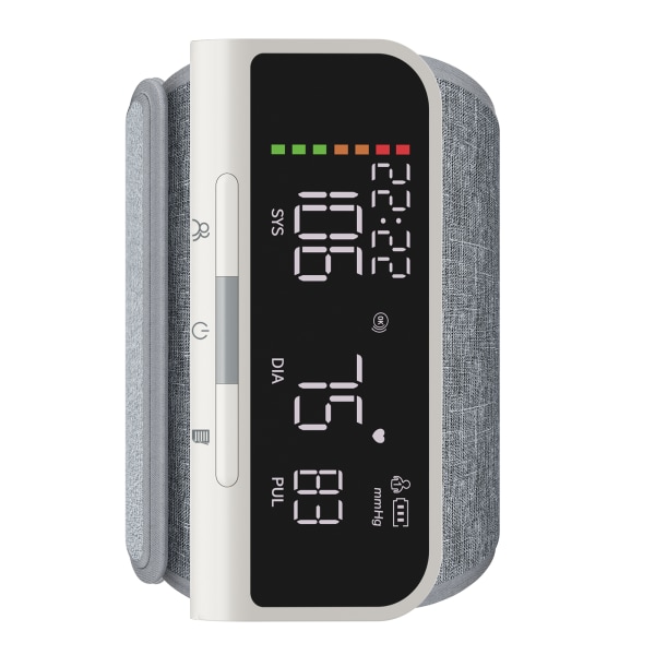 Blodtryksmaskine - Automatisk overarms blodtryksmåler, stor skærm, stor blodtryksmanchet
