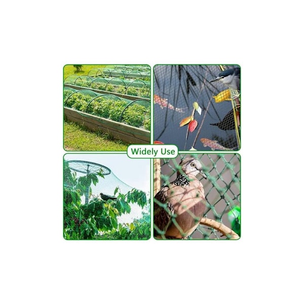 Fuglenet, Grønt Have Net 4x12m, Beskyttende Net til Planter, Beskyt Planter, Frugt, Blomster og Grøntsager